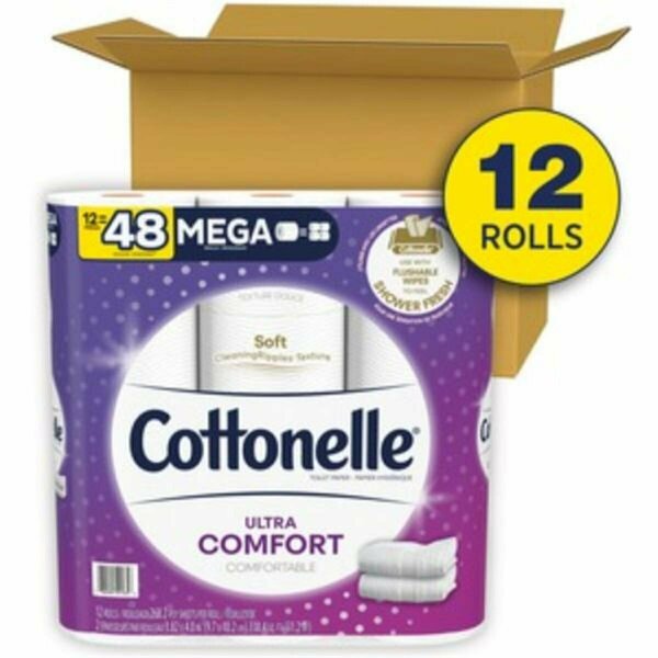 Comfortcorrect Cottonelle UltraComfort Bath Tissue, White - Fiber, 4PK CO3750373